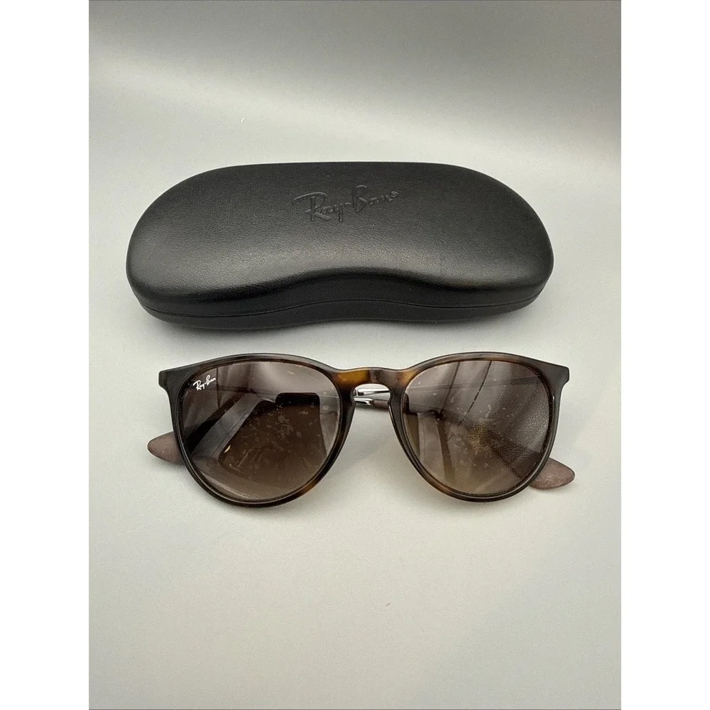 Ray-Ban Erika RB4171 Polarized Tortoise Brown Sunglasses 865/13 Brown Lens &Case